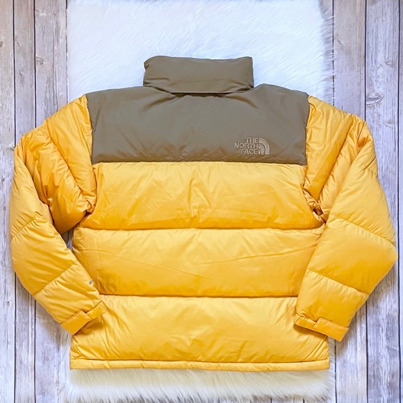 The North Face Men’s Eco Nuptse Jacket In Summit Gold Utility Brown - Picture 6 of 8